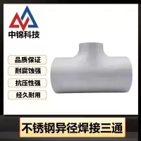 中锦科技 304不锈钢焊接异径三通Φ76*38 个
