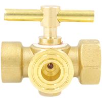 中锦科技 铜三通旋塞阀 DN15[4分] 个