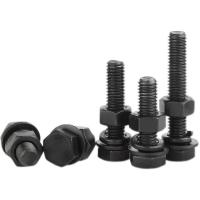 中锦科技 4.8外六角螺丝螺母装M30*60mm[螺栓+螺母+平弹垫]套