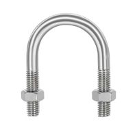 中锦科技 不锈钢U形螺丝U型卡管夹固定管卡 M6*12mm 套