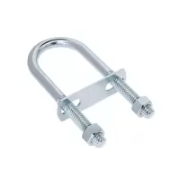 中锦科技 镀锌U型螺栓螺丝带挡板U形管夹管卡 M8*108*135mm 4.8级 套