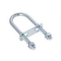中锦科技 镀锌U型螺栓螺丝带挡板U形管夹管卡 M12*50*80mm 4.8级 套
