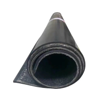 中锦科技 夹布塑胶垫 黑色光面+麻纹面 3mm*1.5m*5m 件