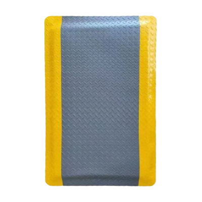中锦科技 防静电抗疲劳地垫 黄边灰色 600*900*20mm 件