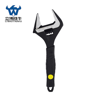 立伟铁牛黑色超大开口扳手8寸/把