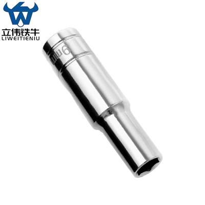 立伟铁牛3/8六角长套筒9mm/个