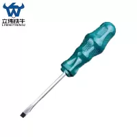 立伟铁牛绿胶炳螺丝刀5*75mm一字型/把