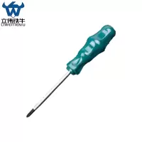立伟铁牛绿胶炳螺丝刀6*100mm十字型/把