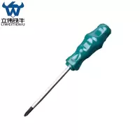 立伟铁牛绿胶炳螺丝刀6*125mm十字型/把