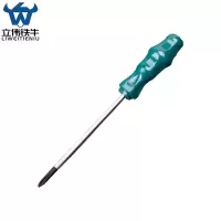 立伟铁牛绿胶炳螺丝刀6*150mm十字型/把