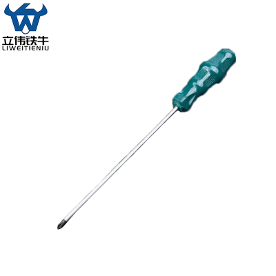 立伟铁牛绿胶炳螺丝刀6*250mm十字型/把