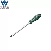 立伟铁牛绿胶炳螺丝刀6*150一字敲击型/把