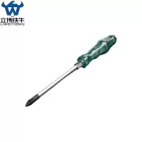 立伟铁牛绿胶炳螺丝刀6*150十字敲击型/把