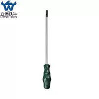 立伟铁牛绿胶炳螺丝刀T20米字加长型/把