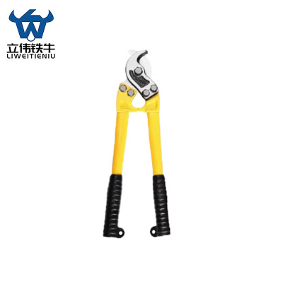 立伟铁牛工业级黄色电缆剪14寸/把