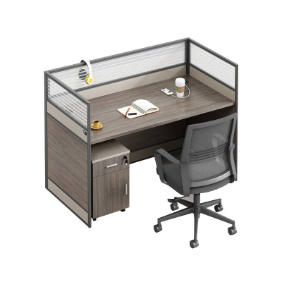 广顺泰 屏风工位办公桌+椅子+柜子 120*60*110cm 套