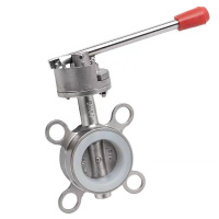 伟鹏双兴 304不锈钢手柄对夹蝶阀 DN80(3寸)丁晴 个