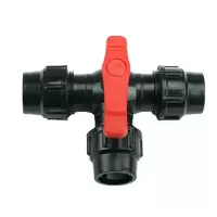 伟鹏双兴 PE快接三通球阀 20黑色(4分) 个