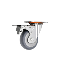 锴晟 万向轮 推车轮 承重脚轮 6寸 重型 TPR橡胶 刹车 个