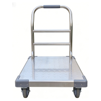 锴晟 平板车 304不锈钢手推车 消音小推车 不锈钢车 固定把手 带护角 120*60*95 台