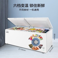 美的卧式冷柜 719升大容积 360度循环制冷 三宽设计 BD/BC-719DKM(E) 星辰金
