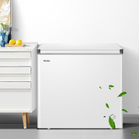 海尔(Haier)BC/BD-200GHDT家用卧式冰柜 冷柜 小冰箱 减霜80% 一级能效 断电保护 带脚轮