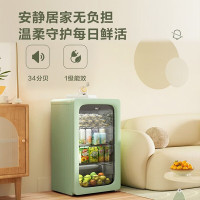海尔(Haier)冰吧家用冷藏柜家用客厅小型饮料水果藏鲜柜迷你冰箱茶叶保鲜柜囤货暖藏柜92升烟波绿LC-92LH9EC1