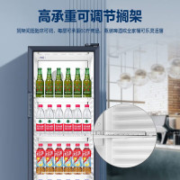 海尔(Haier)立式冰柜215升冷藏保鲜柜饮料柜 透明玻璃门 水果展示柜商用 超市便利店冷饮啤酒冷藏柜SC-239J