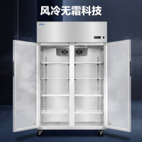 海尔海纳系列 风冷无霜厨房冰箱大容量冷藏冰柜透明玻璃门不锈钢保鲜冷柜 SLG-955C2W 双门894升