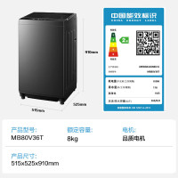 美的(Midea)波轮洗衣机MB80V36T全自动 8kg大容量