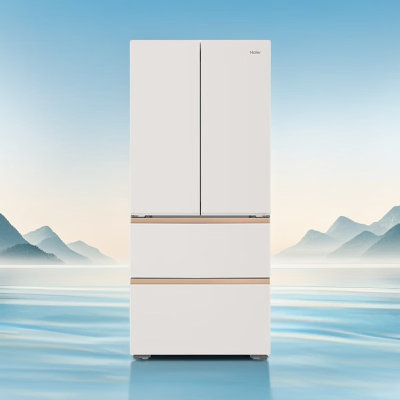 海尔(Haier)白色法式四门冰箱510升麦浪系列零嵌入式全空间保鲜超薄家用冰箱 BCD-510WGHFD1BXHU1