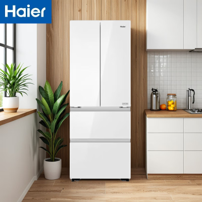 海尔(Haier)413升多门零嵌冰箱 全空间保鲜 阻氧干湿分储 冷冻智能恒温BCD-413WGHFD1BSJU1(白)