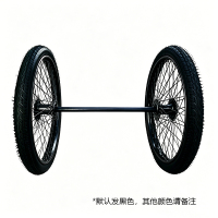 手推车灰斗车 充气轮胎 两轮连轴