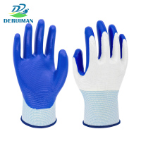 DERUIMAN浸胶劳保手套浸胶耐油防水工地耐磨挂胶防护手套