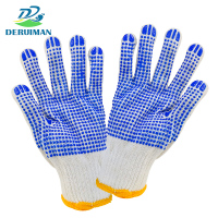 DERUIMAN通用棉纱线手套加厚防滑耐磨点胶劳保手套