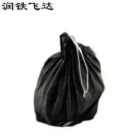 润铁飞达 黑色加厚穿绳垃圾袋 580mm×900mm 1000个 袋