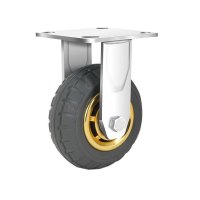 豫众诺 重型橡胶脚轮 5寸定向轮 个