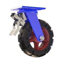 豫众诺 重型工业橡胶轮 10寸刹车轮 个