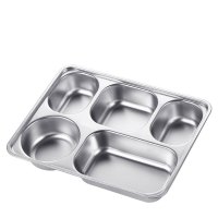 豫众诺 不锈钢快餐盒 五格无盖 个