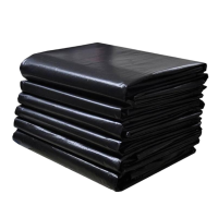 豫众诺 黑色 平口垃圾袋 650*450mm/4.5丝 个