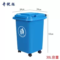 奇桄烁垃圾桶30L蓝色/个
