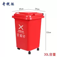 奇桄烁垃圾桶30L有害垃圾/个