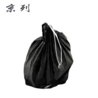 京列 环保黑色加厚穿绳垃圾袋 65cm*50cm 1000个 袋
