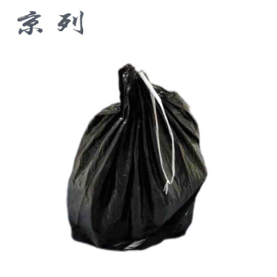 京列 环保黑色加厚穿绳垃圾袋 800mm*1000mm 1000个 袋