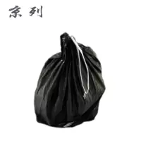 京列 环保黑色加厚穿绳垃圾袋 650mm*960mm 1000个 袋