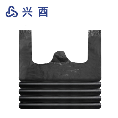 兴酉 黑色背心塑料袋 55*83加厚100只 包