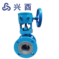 兴酉 铸钢涡轮硬密封法兰蝶阀 DN100 个