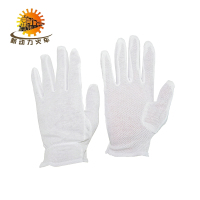 新动力火车 纯棉汗布手套 白色挂粒 单位:副