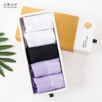 非草非木 竹纤维袜子防臭吸汗抑菌袜 竹纤维女袜薄款船袜5双套装 FM-3179 (盒)