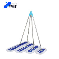 琅柯 不锈钢尘推 特厚全长毛平板拖把 110cm
